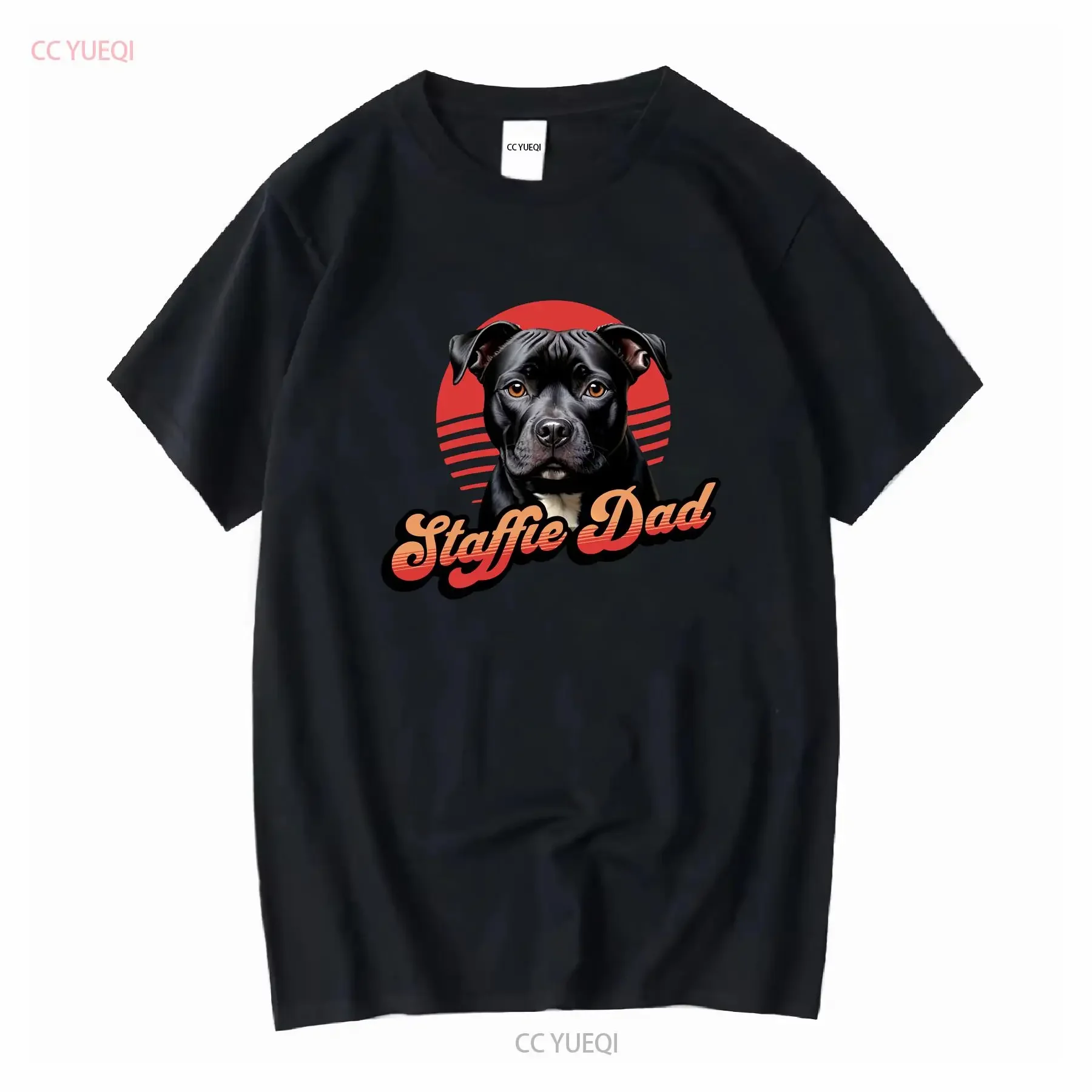 Staffordshire Bull Terrier T Shirt Staffy Staffie Dog Dad tee Father owner gift long or short sleeves vintage Washed Versatile