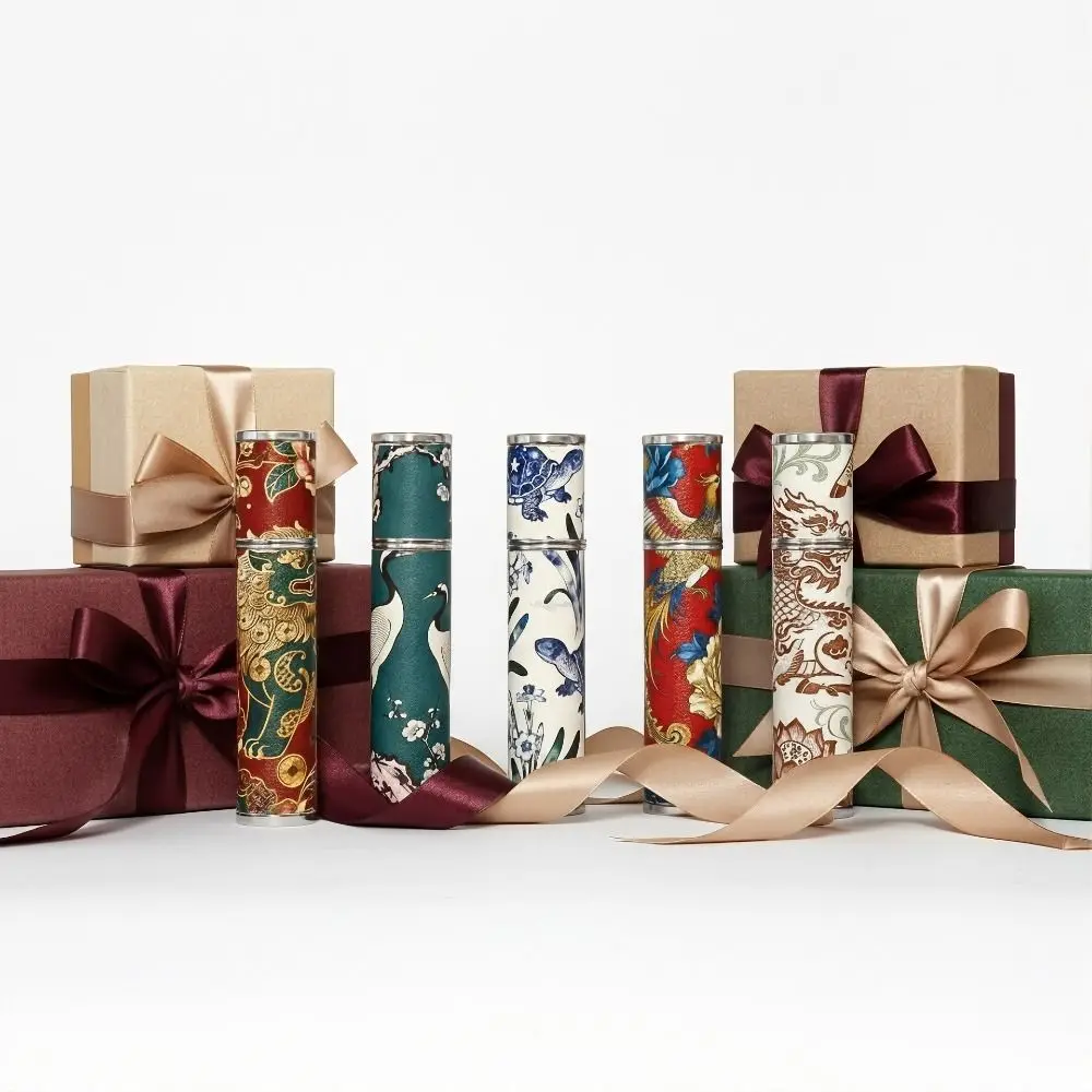 Bouteille de parfum Portable en cuir PU, vaporisateur vide de dessin animé, récipient cosmétique rechargeable de 10ml, voyage