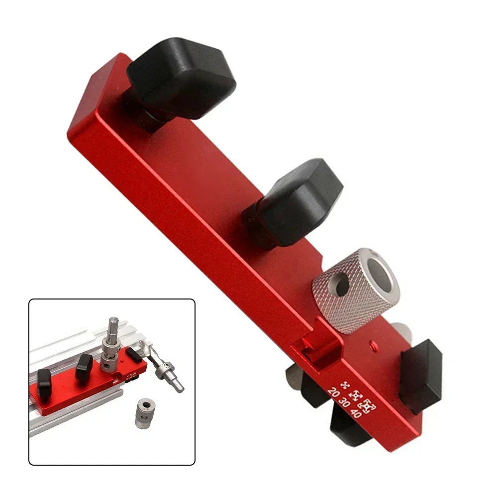 

Локатор перфоратора из алюминиевого профиля и помощник по нарезке для серии 20/30/40 с стопорным блоком и сверлильными втулками для проектов DIY