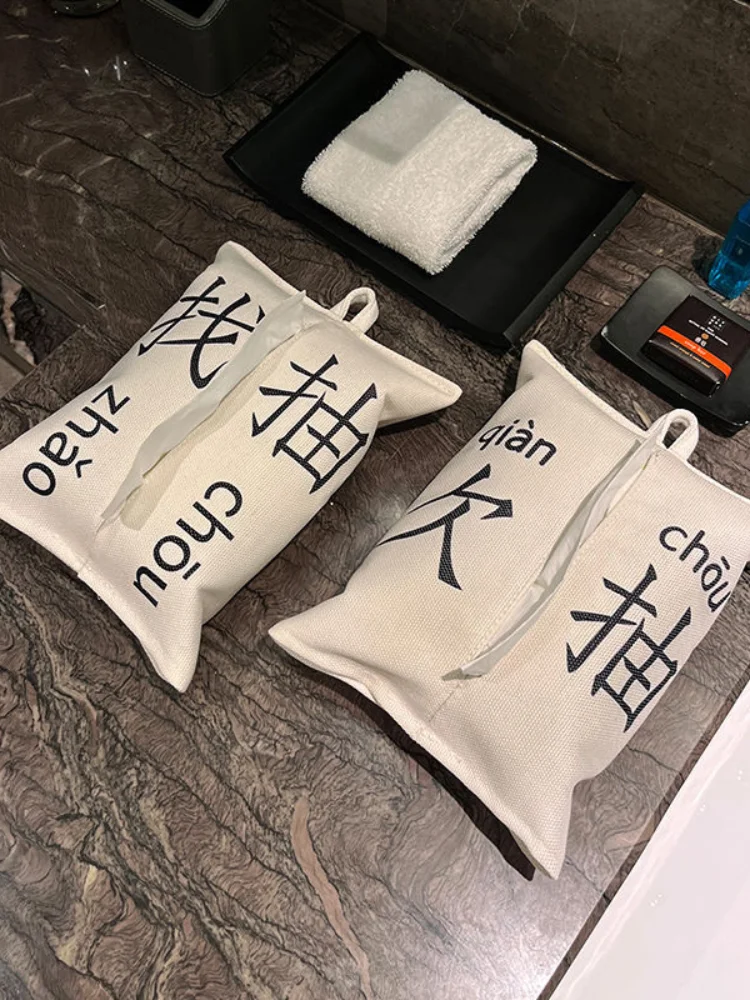 

Простая холщовая коробка для салфеток, органайзер для автомобиля, гостиной, кофейного столика, ручной работы, в китайском стиле, для домашнего декора