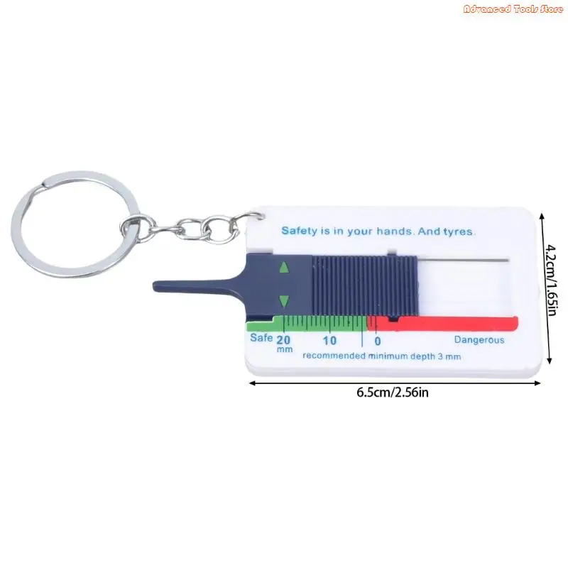 Precisions Tire Treads Wear Measurement Tool 0 to 20mm Ranges Slider Designs ABS for Automotive Repair & Safety Inspection W91B