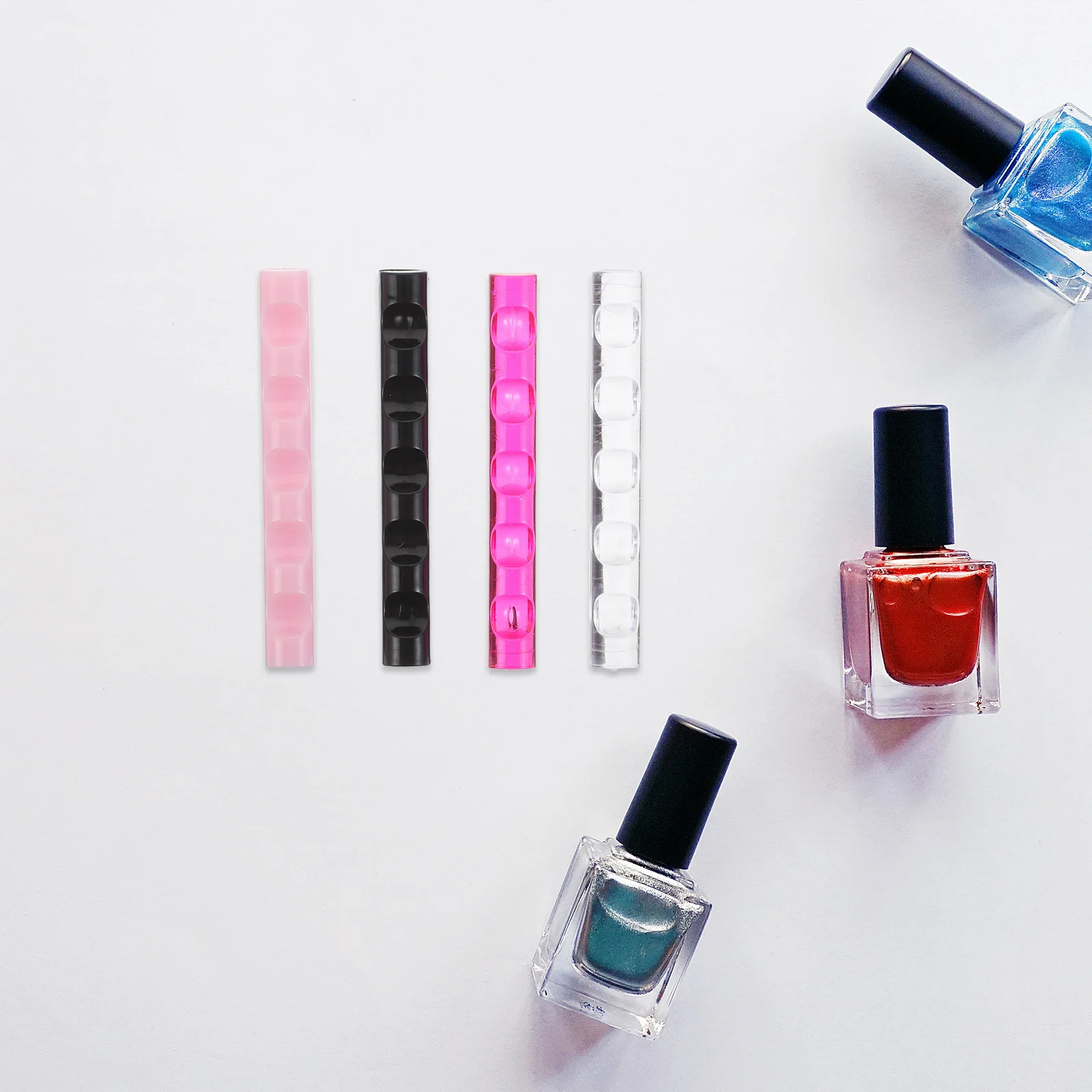 

12Pcs Portable Nail Art Pen Holder with 5 Slots Nail Brush Display Holder Cosmetics Brush Organizer Manicure Tool Storage Stand