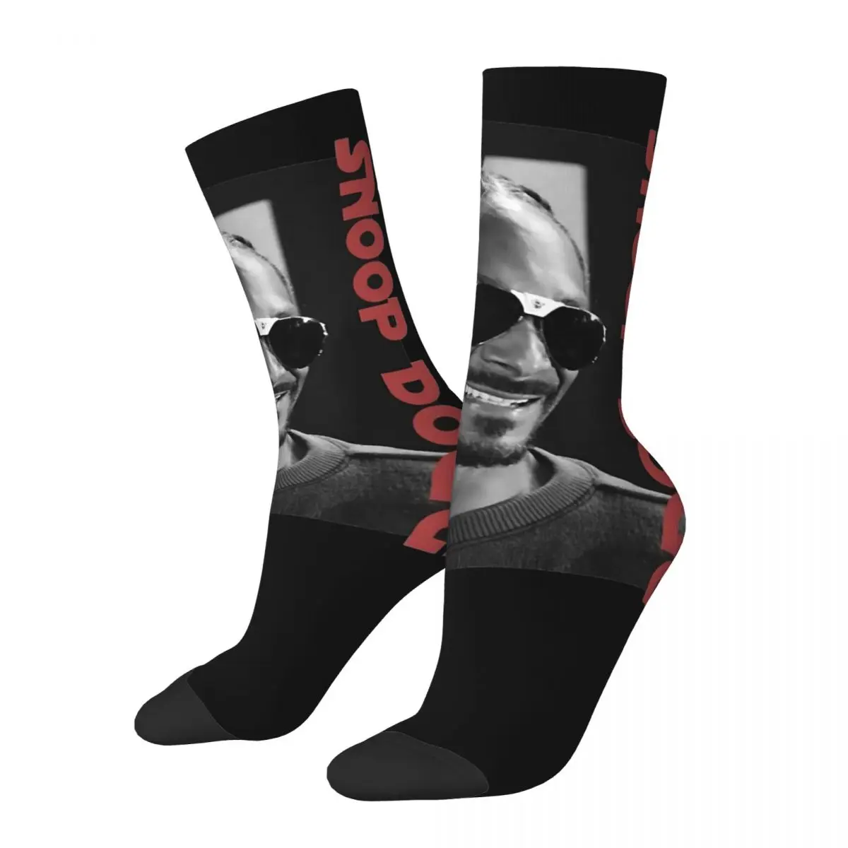 Snoop Dogg Smiled Socks Men's Women's Polyester Funny Happy Socks Novelty Spring Summer Autumn Winter Socks Gifts