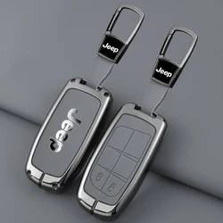 Leather Car Key Case Cover Shell For Jeep Renegade Wrangler Patriot Grand Cherokee Compass Liberty WK2 KL MP BU SRT Accessories