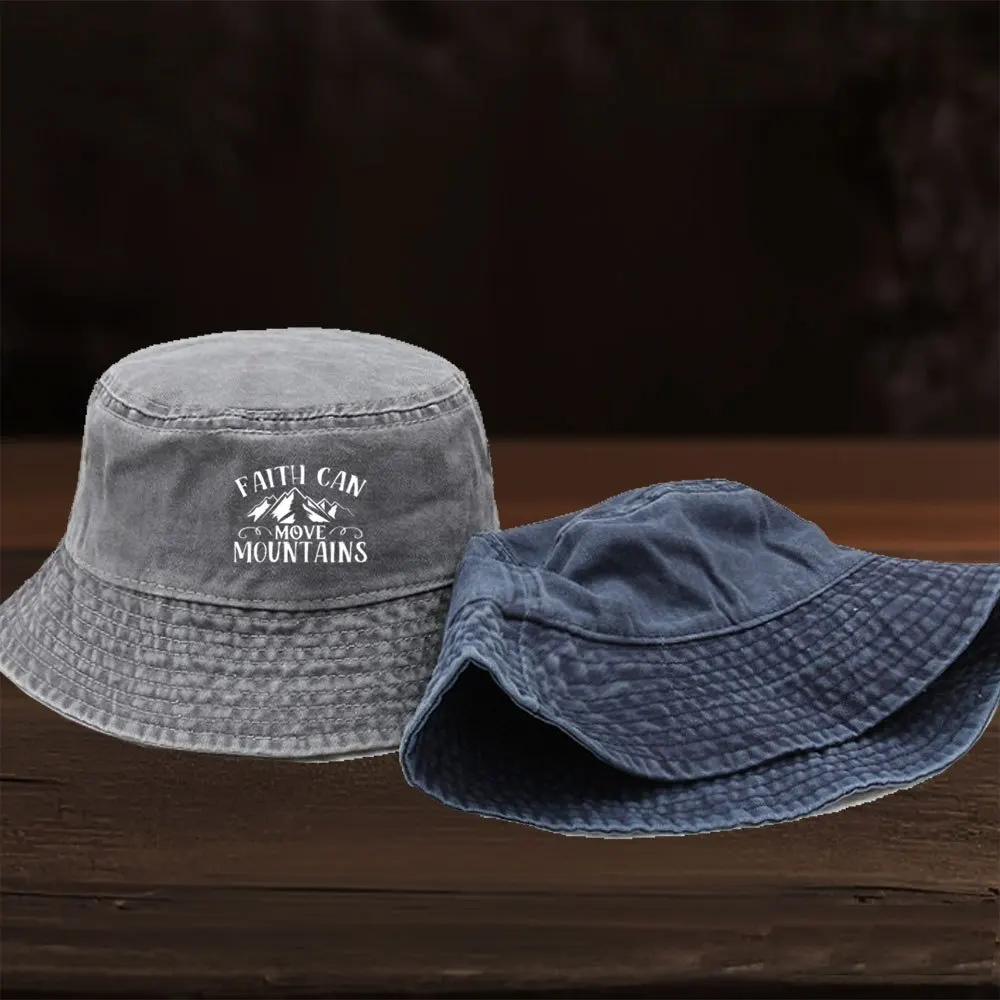 1pc Fashion Letter Design Washed Fisherman Hat, 