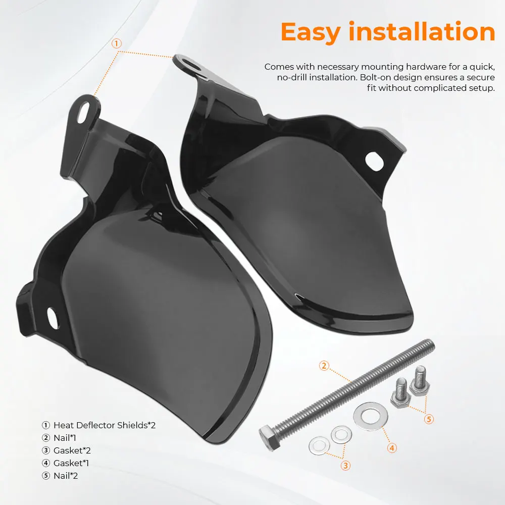 Abs Plastic Air Deflector Fits For Harley Fxbr/S 117/114 Flde Fxfb/S Flfb/S Flhc/S Fxlr/S/T Flsl Flsb Fxst Fxbb 2018-2026 Black view 5