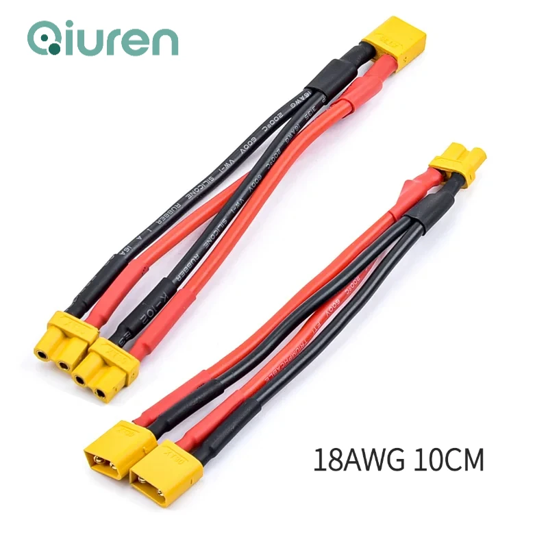 XT30 XT-30 Female / Male Parallel cable wire Y lead 18AWG 10CM Battery Charger Cable For Rc Drone Car Battery
