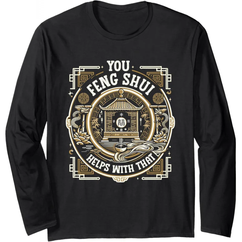 Traditional Chinese Medicine Men's and Women's Feng Shui Guide Top Long Sleeve Shirt