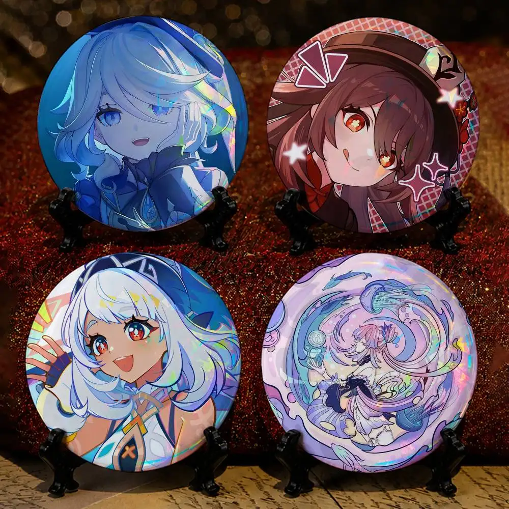 Genshin Impact 25mm 75mm 44mm 58mm 32m Brooches Badges Pins for Accessories