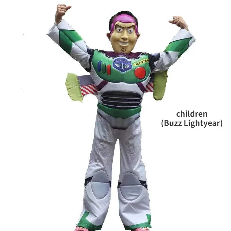 Kostum Buzz Lightyear Anak-anak Onesie Koboi Woody Karakter Kartun Karakter Anime Kostum Halloween Woody