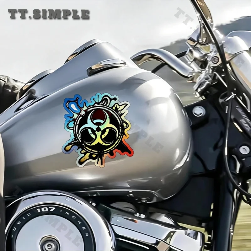 TT DANGER BIOHAZARD Sign Car Stickers Occlusion Scratch Decal High Quality Personality Creative Car Motorcycle Trunk Decoration
