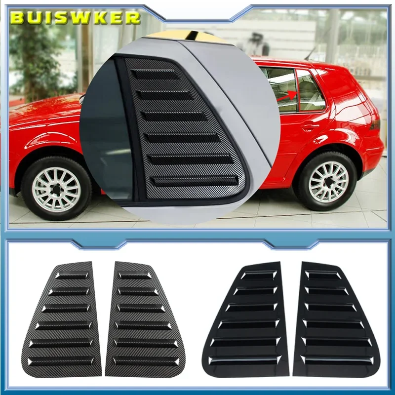 

2PCS Car Rear Shutter Cover Trim Window Louver Side Vent Trim For VW GOLF 4 GTI GTD R 1997-2006