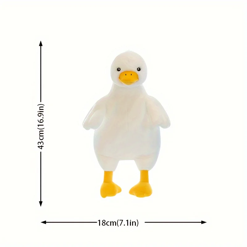 Oreiller en peluche d'oie idiote, confortable et doux, coton de remplissage de haute qualité, adapté au salon, 43cm