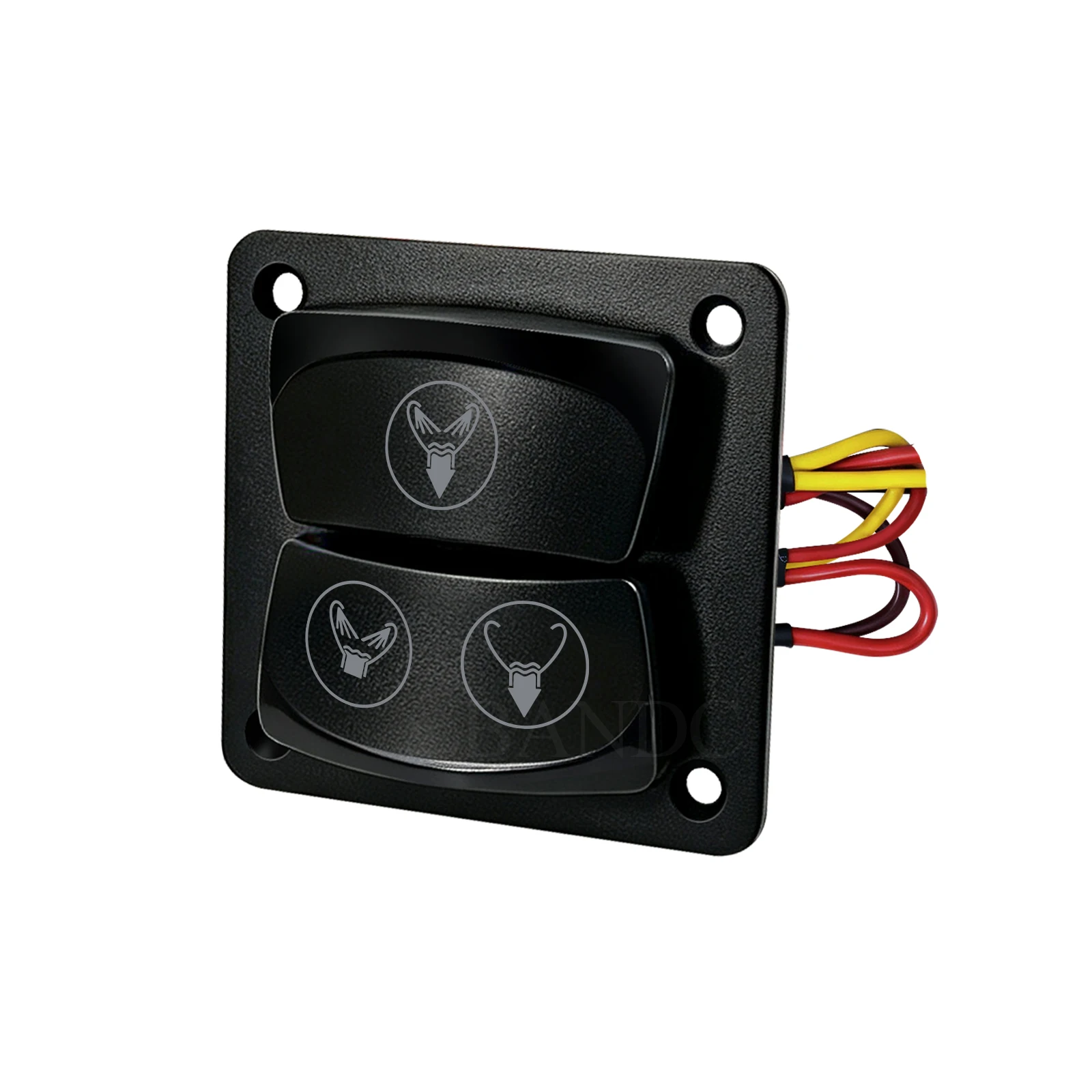 12V Marine-Toiletten-Bedienfeld Spül-Füll-Entleerungs-3-Wege-Momentary-Wippschalterfeld Spülknopf-Ersatzteil für Boot/Yacht