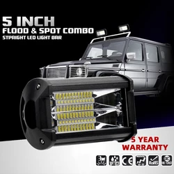 1pc 5 Inch 72W Led Work Light Fog Light Spot light Flood Beam For Work Offroad Car Tractor Truck 12-24V Waterproof 6000K White