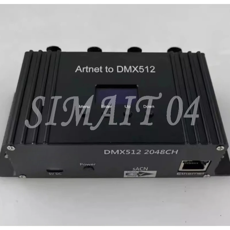 RDM 4-Port DMX512 Controller 2048CH ArtNet to DMX Adapter with LED Screen for Lighting Control