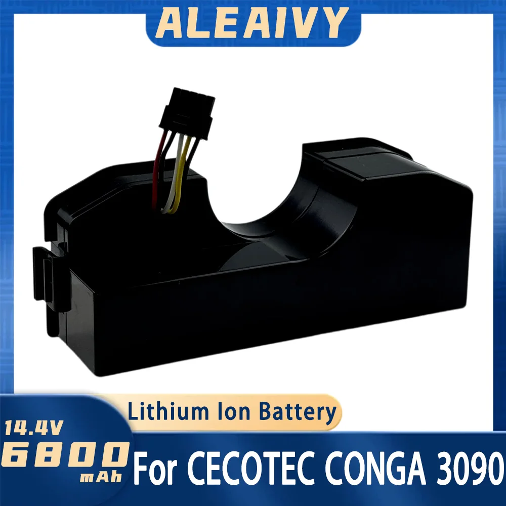 14.4V 9800mAh Li-ion Battery for Cecotec Conga 3090 3091 3092 2090, Replacement Robotic Vacuum Cleaner Parts with BMS Protection