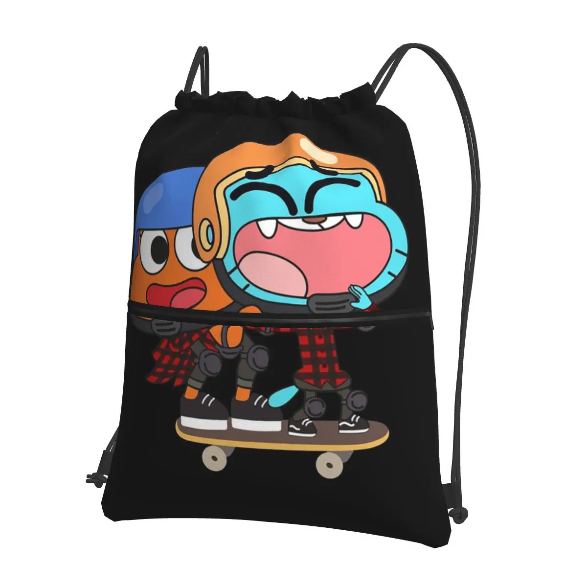 

Gumball Darwin Skate Backpacks Fashion Drawstring Bags Shoes Bag Book Bags for Man Woman School