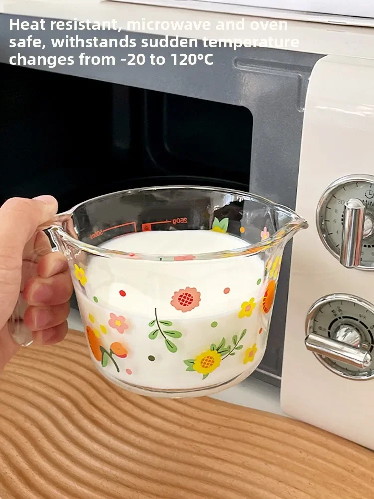 Heat Resistant Glass Measuring Cup Large Capacity Egg Beating Cup Breakfast Microwave Safe  Milk Scale Cup Kitchen Tools