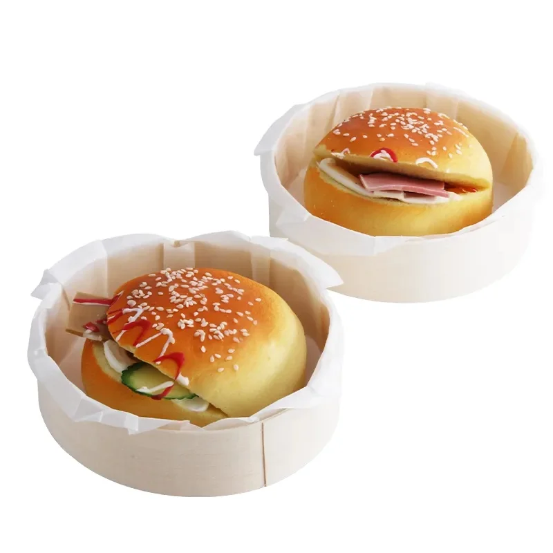 

Eco-friendly Disposable Wooden Round Baking Mold Bread Baking Tray Biodegradable Pie Mold Mousse Cheese Cake Pan Food Packaging