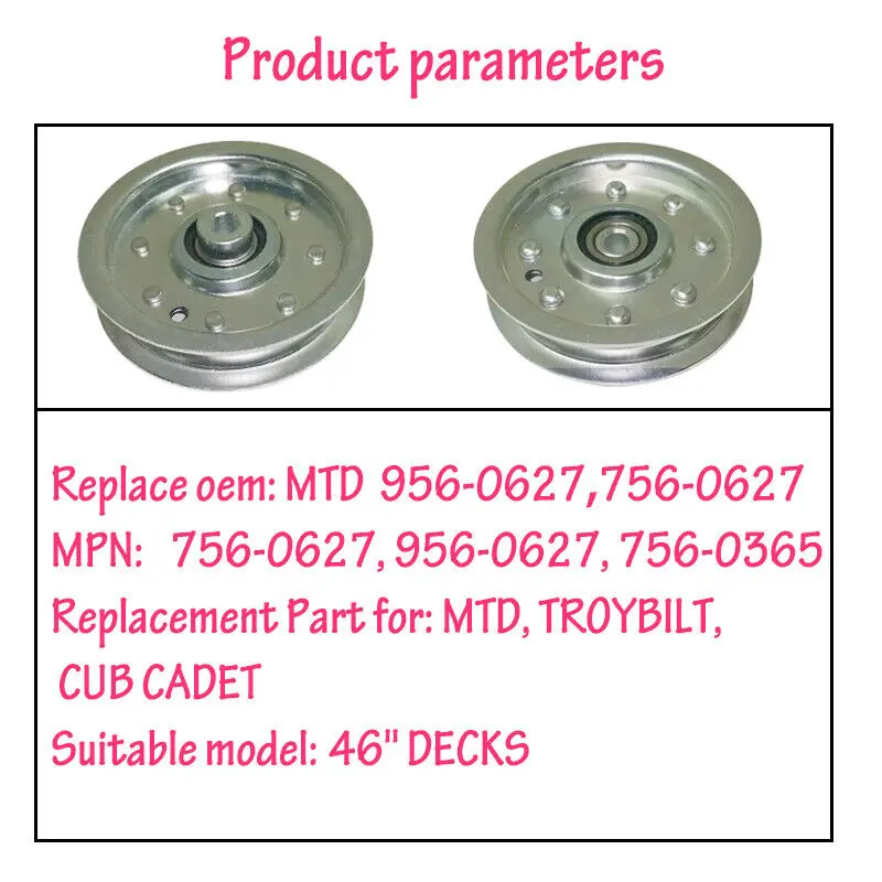 Single-slot White Zinc Pulley Lawn Mower Pulley 1pcs With 46\