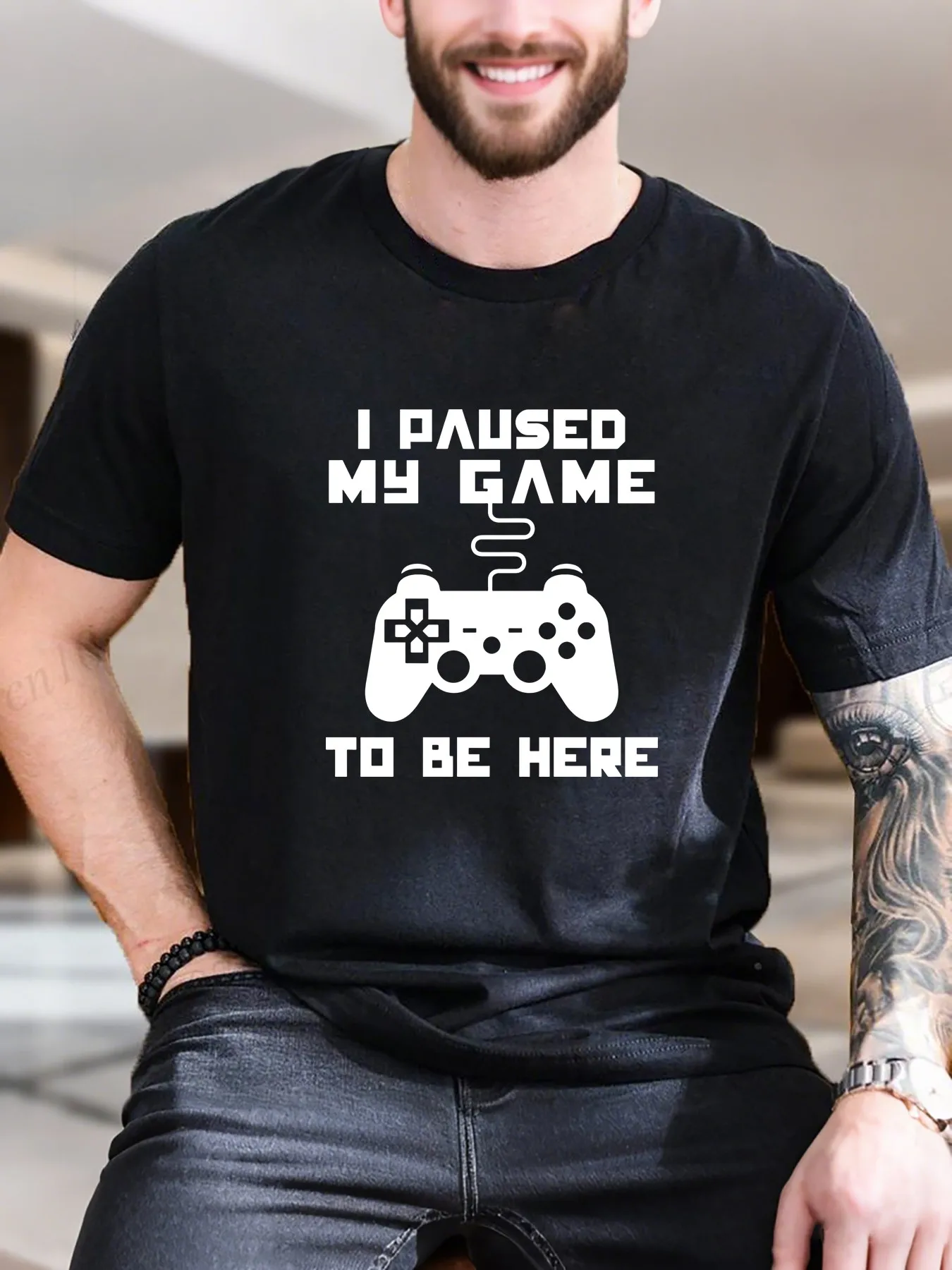 

New Arrival Fashion Men's Surfing Print Cotton T-Shirt Beach Style Breathable Tee Soft Pure Fabric Casual Comfort Fit Trendy Gra