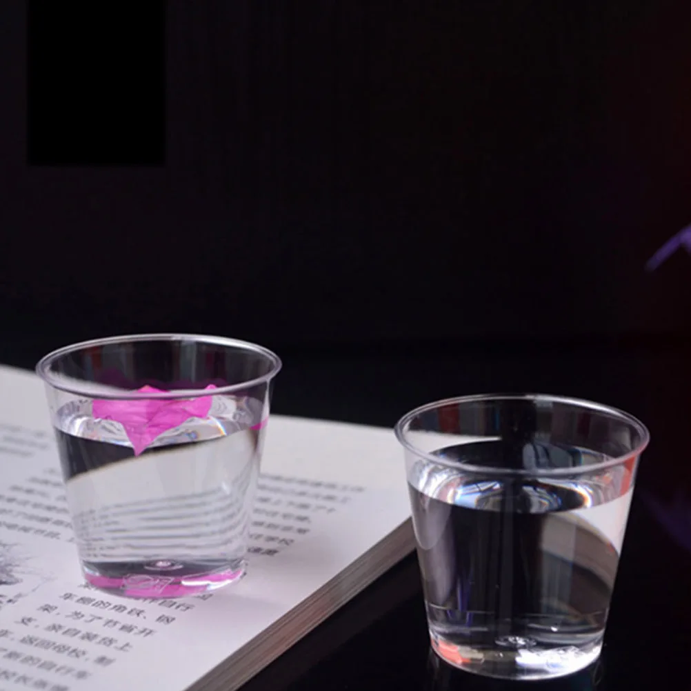 

50 шт. прозрачные жесткие пластиковые дегустационные стаканы, одноразовые утолщенные стаканы для питья