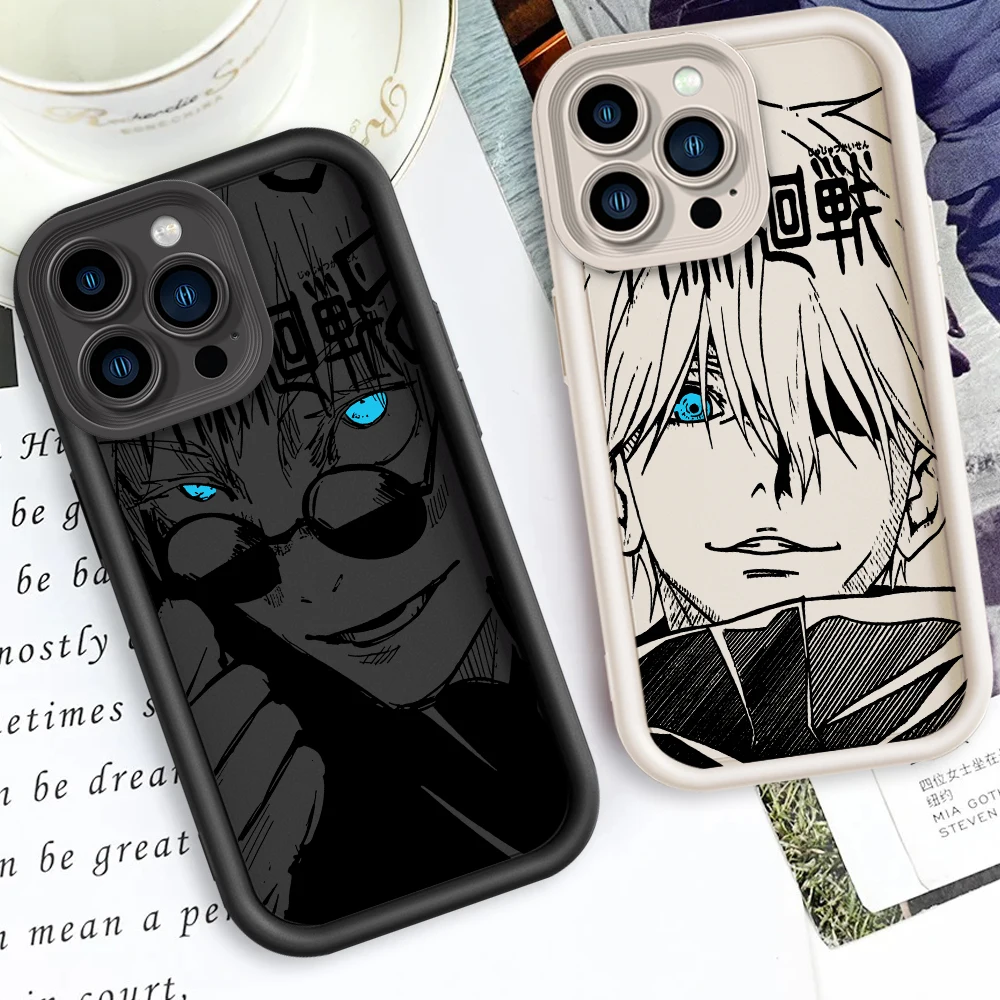 Satoru Gojo Jujutsu Kaisen Anime Eye Ladder For Apple iPhone 15 14 13 12 11 XS XR X Pro Max Plus TPU Phone Case