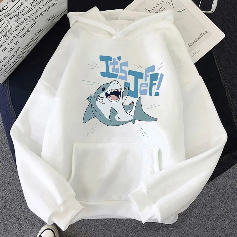Jeff The Landshark Meme nuevo estampado ropa para adultos para hombres diversión estética Harajuku moda cómoda Linda Sudadera con capucha