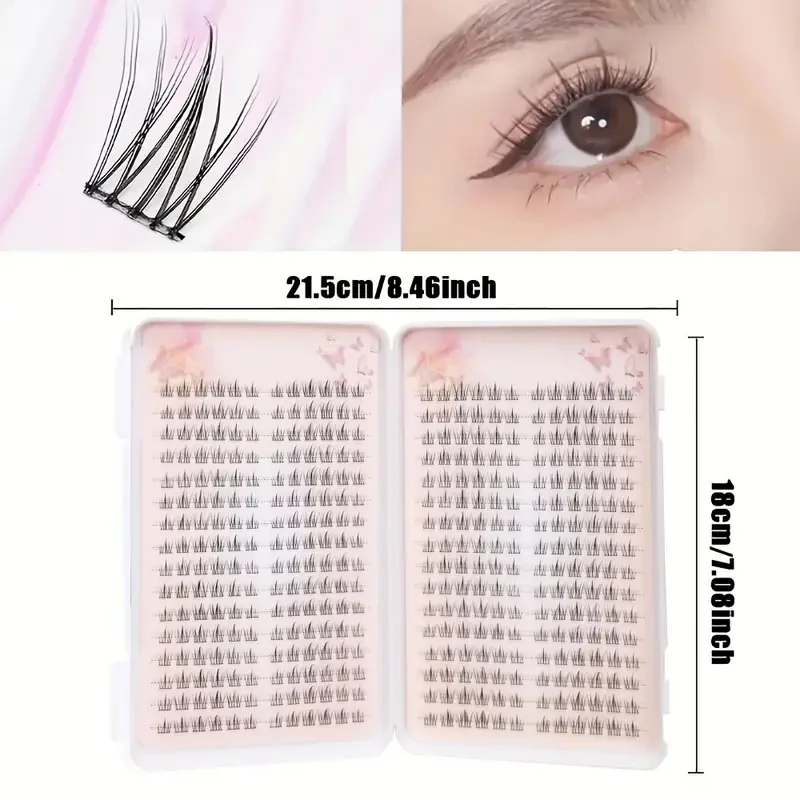 384 Lazy Trilogy Sunflower False Eyelash Book+Double headed Adhesive+False Eyelash Clip, Large Capacity Eyelash Set