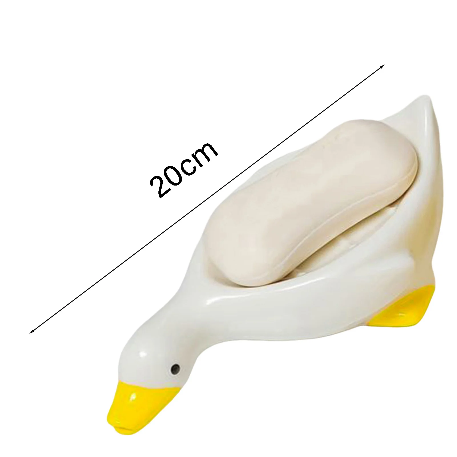 Duck Shape Countertop Soap Dish Drain Rack Shower Soap Holder for Home Flat Dormitory Hotel