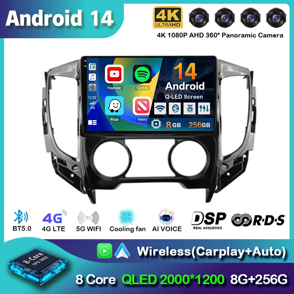 

Android 14 Carplay For Mitsubishi Pajero Sport 3 L200 5 Triton 3 2015 2016 2017 2018 2019 Car Radio GPS Multimedia Video Player