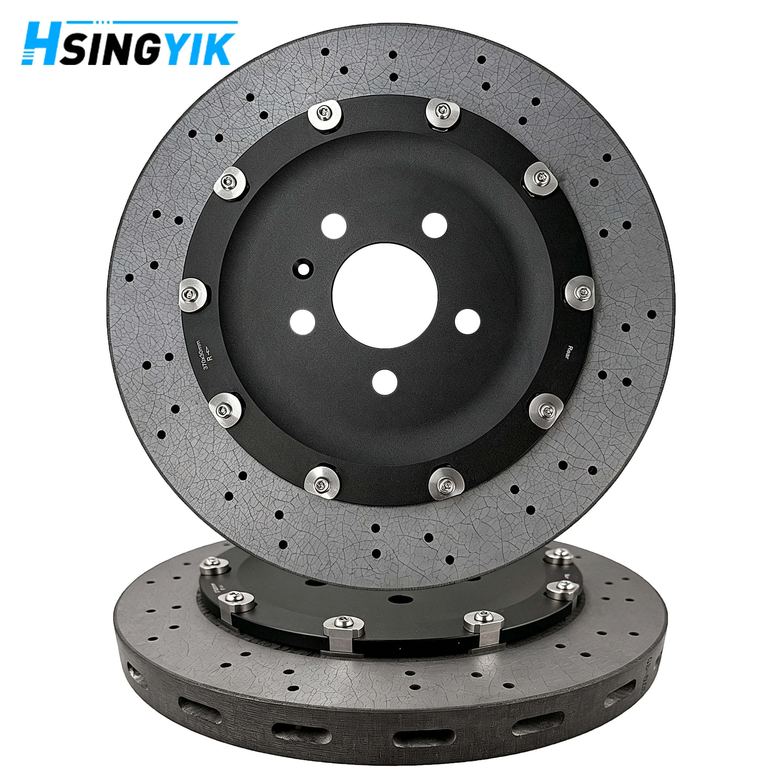 370x30mm 4H0615602J 4H0615601J Rear Carbon Ceramic Brake Disc Rotor For Audi For A8 For D4 For A8L