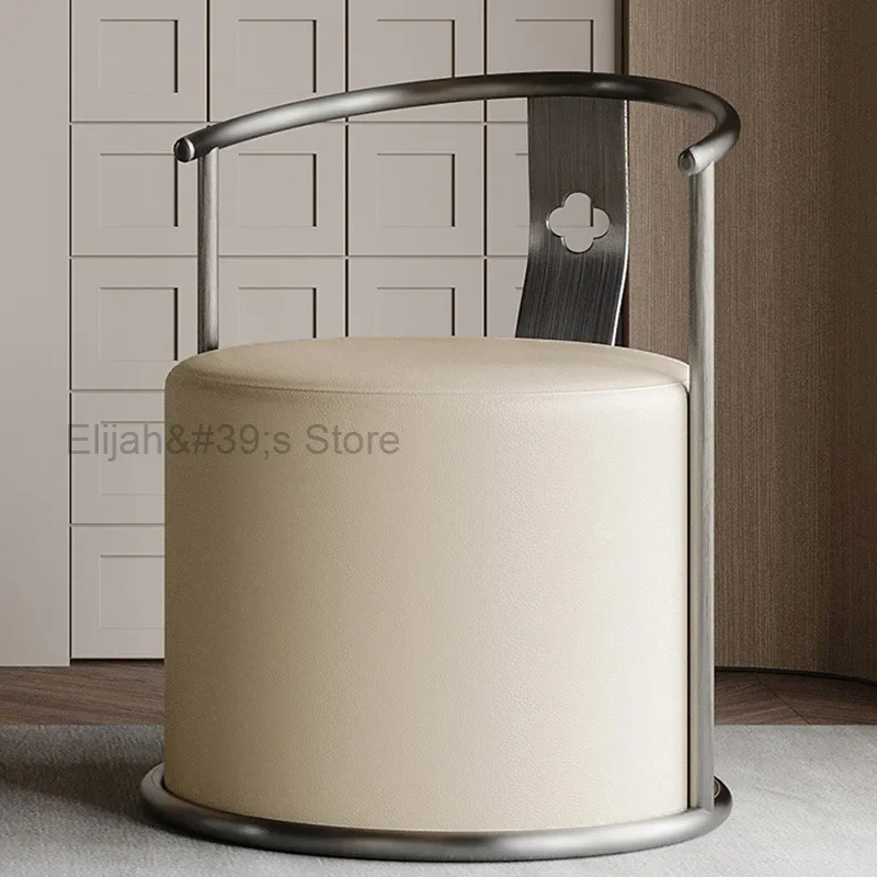 

Household Nordic Leisure Living Room Chair Modern Simple Stainless Steel Back Chair Light Luxury Single Sofa Chair Furniture New