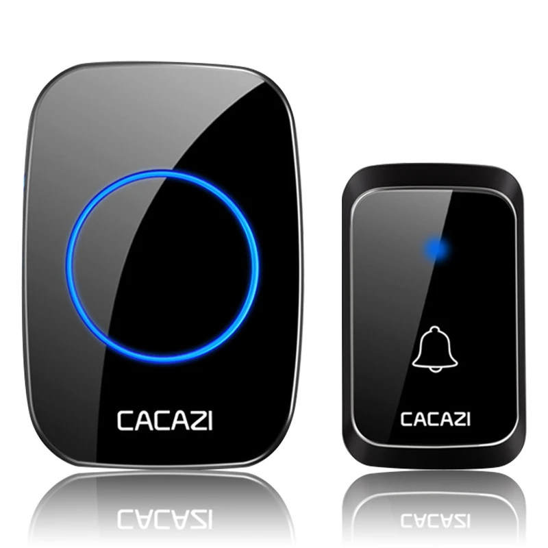 CACAZI A06 DC แบตเตอรี่ดําเนินการไร้สายกันน้ํา Doorbell 300M 36 Chimes ไร้สายบ้านไร้สาย Call Bell