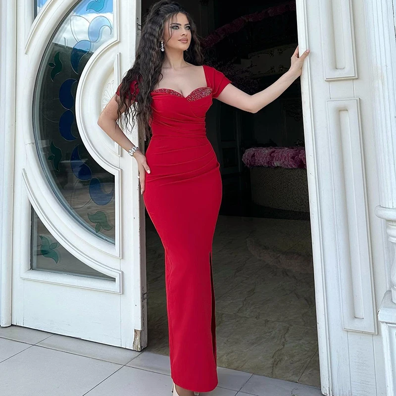 Thinyfull Formele Zeemeermin Prom Jurken Lieverd Kralenjurk Sexy Saudi-Arabië Cocktail Party Nachtjurk Plus Size