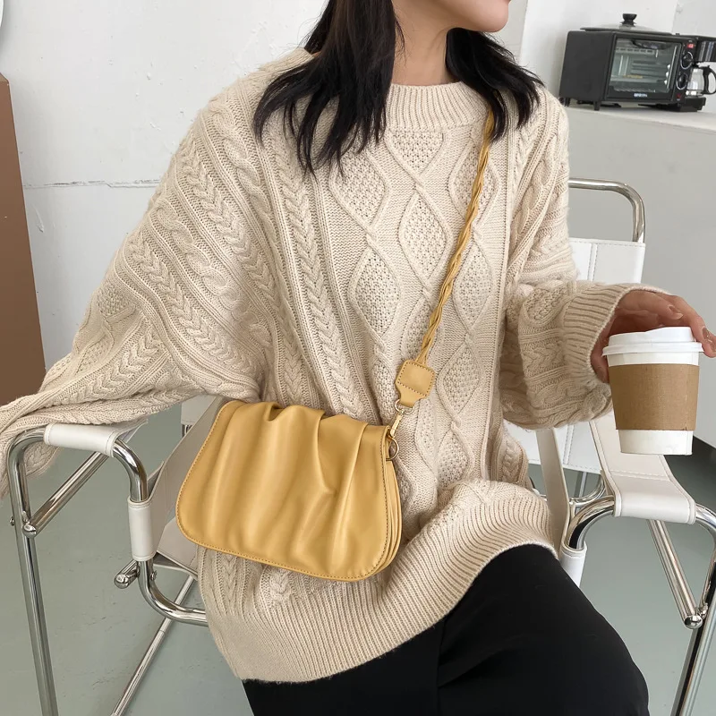 Shoulder Crossbody Bag Casual  WOMEN  Hasp  SOFT 2023 New Fashion Solid Color Crossbody Bags for Women  Tote Bag