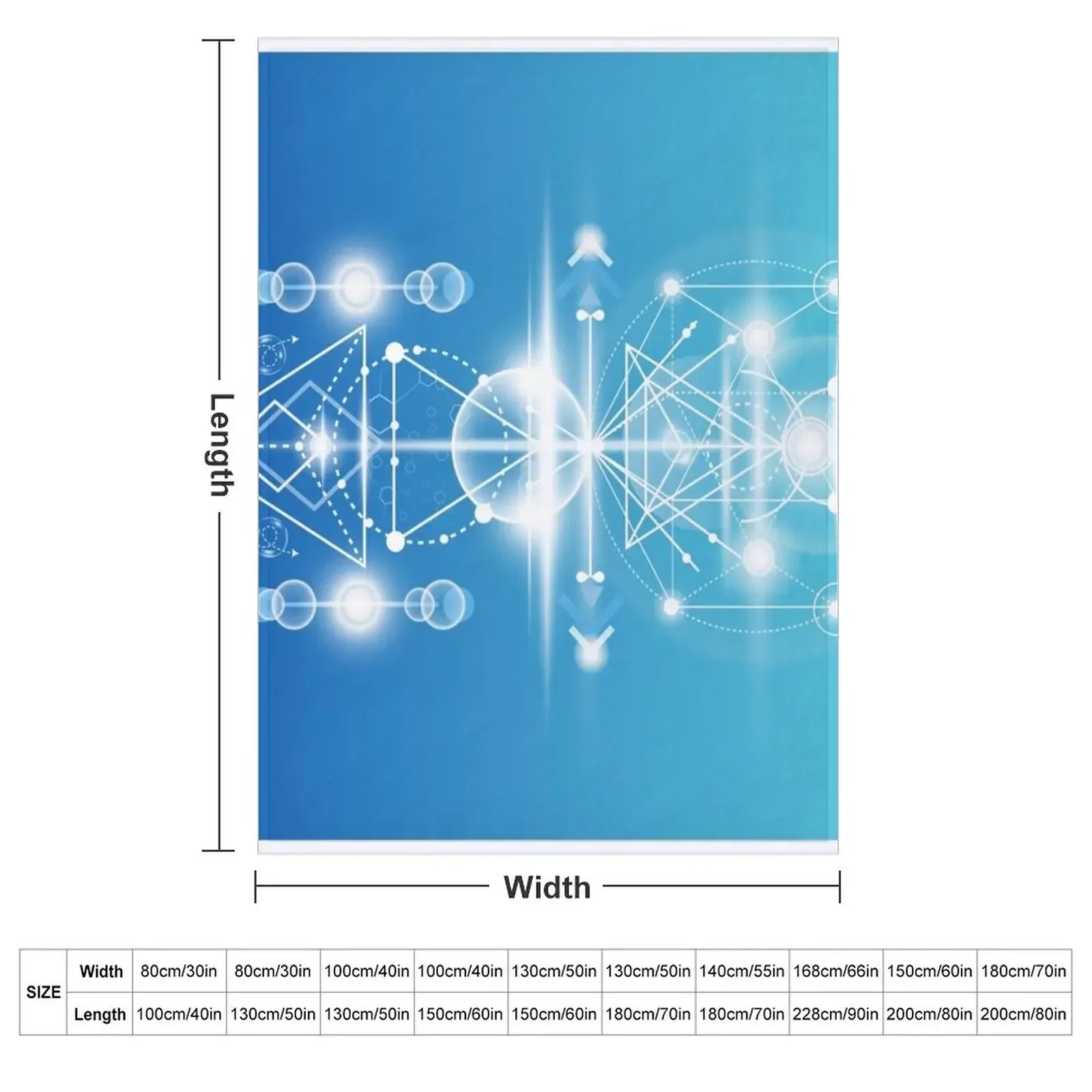 Copie de Resonance diagram - WATER Throw Blanket couch cozy soft plush fuzzy picnic outdoor blanket