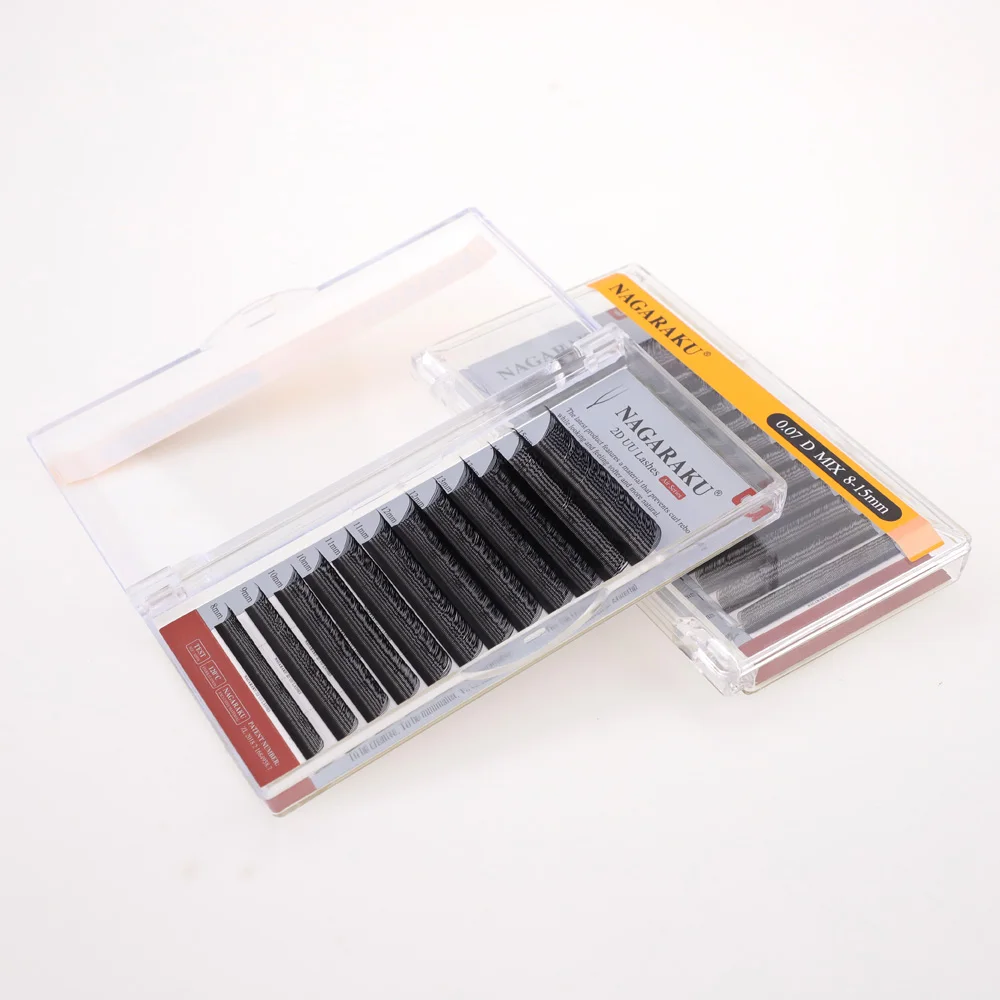 NAGARAKU 10 Packungen U-Form YY 2D UU Weiche Leichte Natürliche Wimpernverlängerungen Parallele Make-up-Zubehörteile – Detail 10