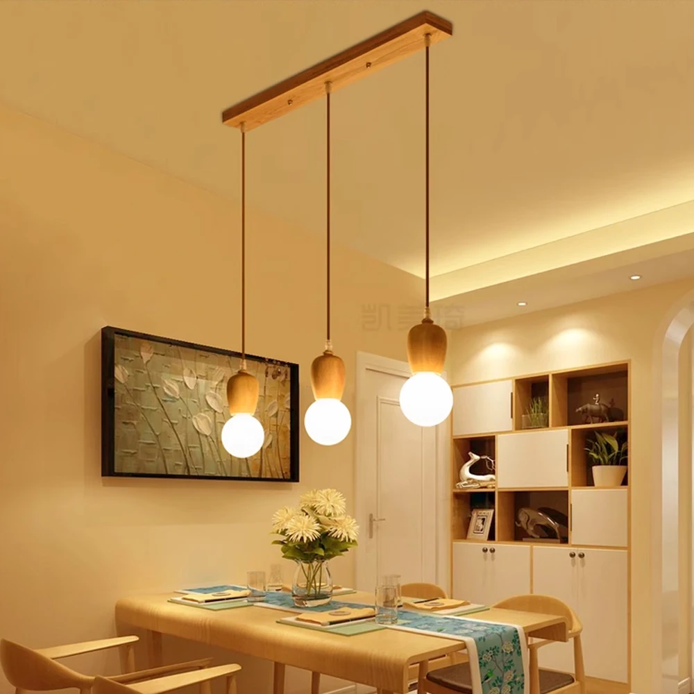 الثريا مصباح خشبي حامل E27 لمبة المقبس لتعليق أضواء السقف مصباح أضواء الطاولة الجدار مصباح لمبات المقبس