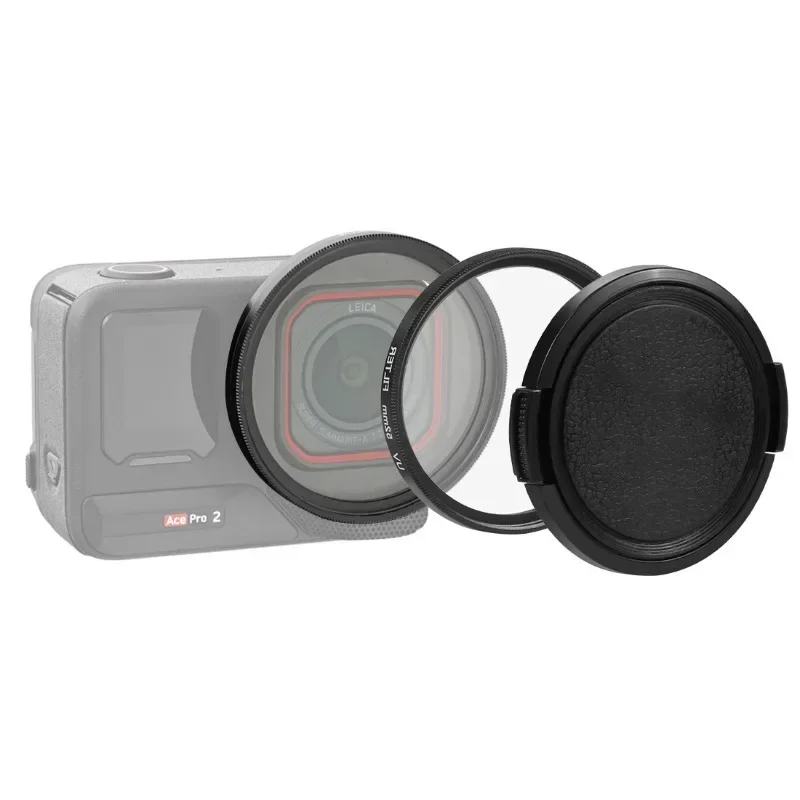 52mm UV-Objektivfilter-Adapterring mit Objektivabdeckung für Insta360 Ace Pro 2