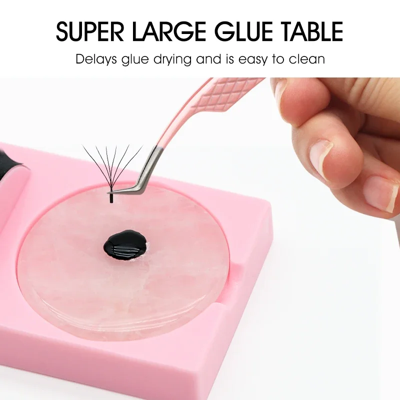 Acryl 2-in-1 Wimper Enten Tool met Deksel Wimper Lade Strip Valse Wimpers Extension Stand Pad vrouwen Makeup Tools