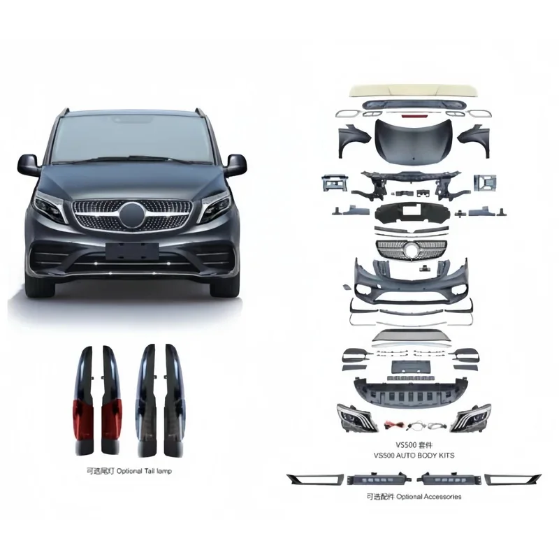 Hunter Auto Bodykit for W636 W639 Viano Vito 2003-2016 Facelift W447 Vito Metris V Class Style Body Kit