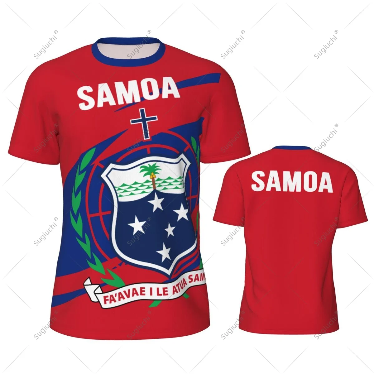Samoa Flag Men Sports T-shirt Women Tees jersey for Soccer Football Running Bike Tennis Fitness Fans