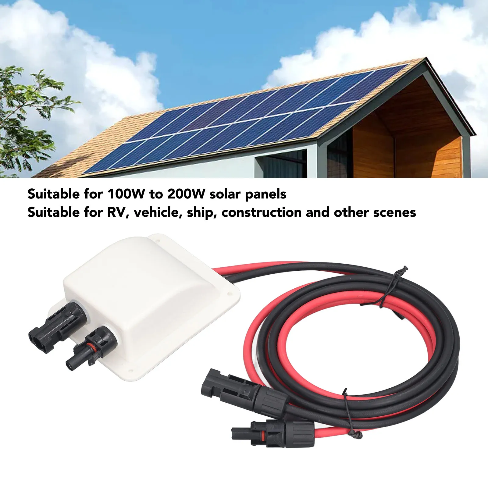 

Solar Double Cable Entry Gland Multiple Safety Protections Steady Current UV Resistant RV Solar Entry Housing for Boat