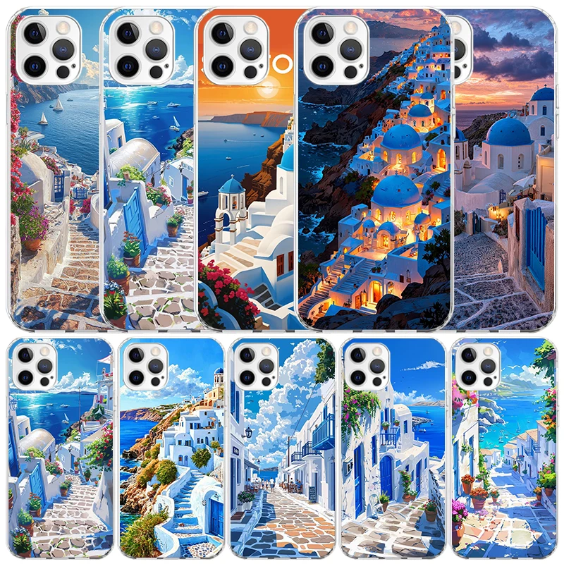 Phone Cases That Fit Iphone 16E - Greece In Summer Santorini Soft Cover