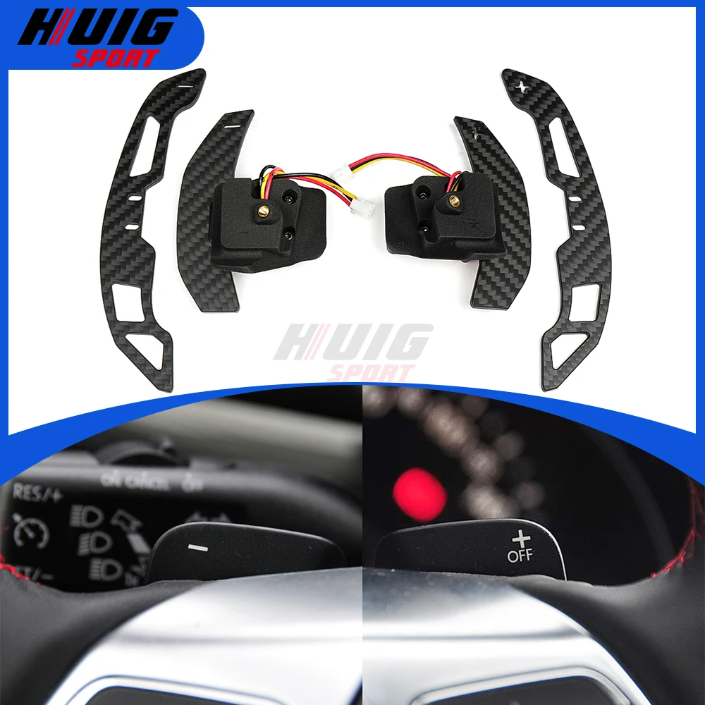 

For VW Golf 5 6 GTI 2013-2020 Car Steering Wheel Carbon Fiber Magnetic Paddle Shifter Replacement Kit Cover Trim Accessories