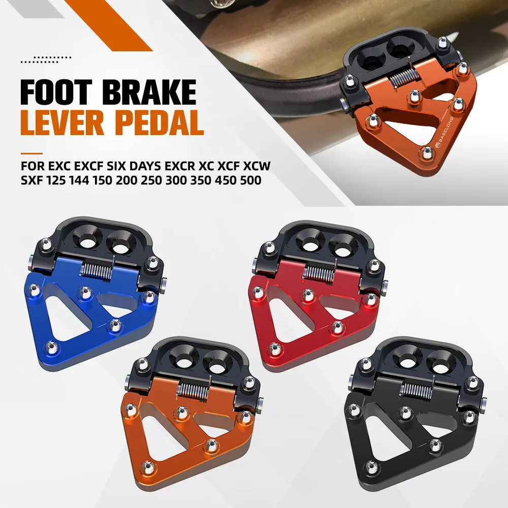 

Motorcycle Folding Brake Pedal Step Tip Plate For EXC EXCF SIX DAYS EXCR XC XCF XCW SXF 125 144 150 200 250 300 350 450 500