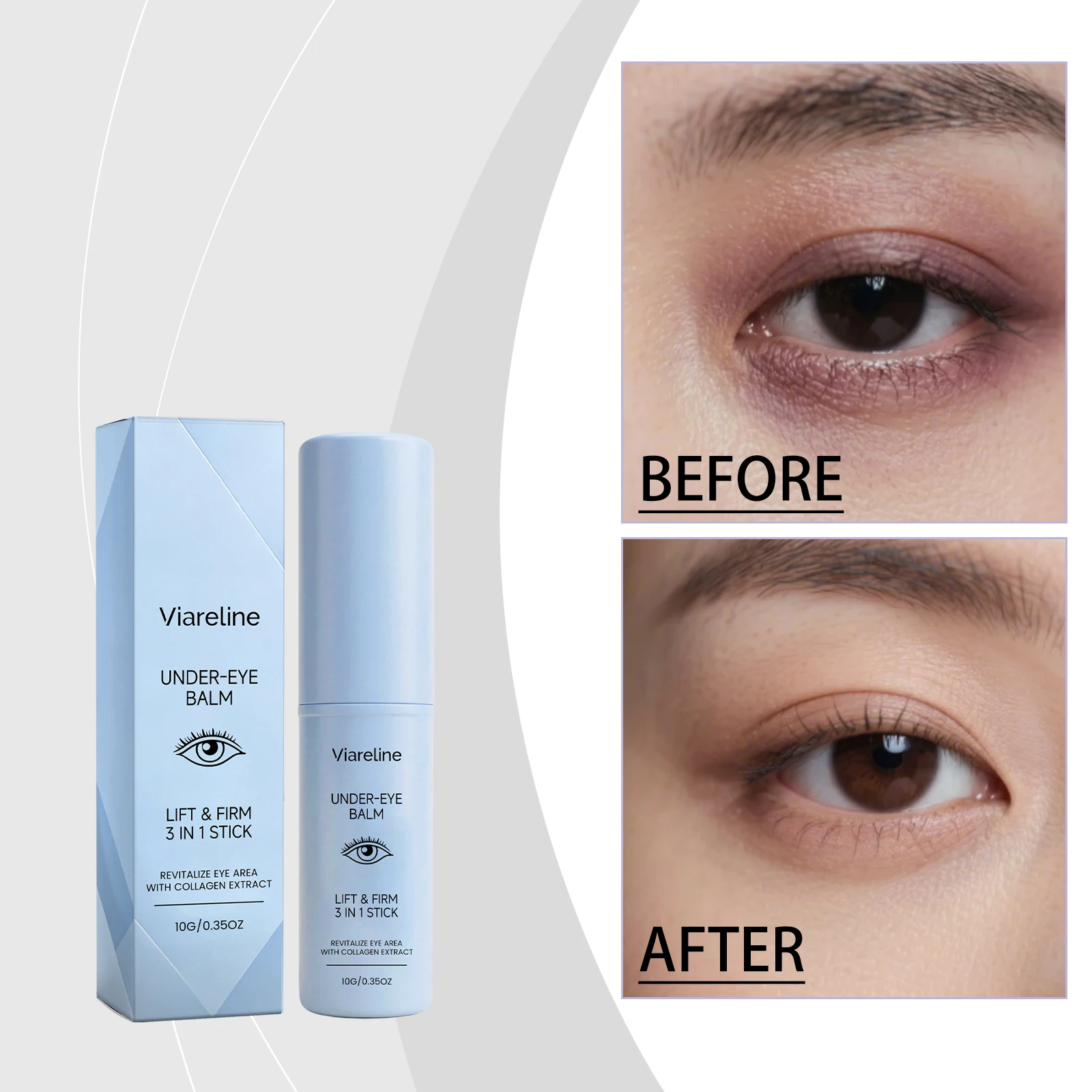 Under Eye Balm Stick, 3-in-1 Lift and Firm Multi Balm Stick, Hydrating, Smoothing, and Refreshing Eye Balm Stick for Women