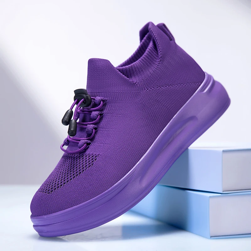 

2026 Women Shoes Mesh Breathable Sports Shoes Female Platform Flats Casual Sneakers Outdoor Comfortable Walking Shoes for Women